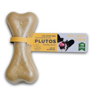 Plutos Cheese & Lamb Dog Bone Treat Medium